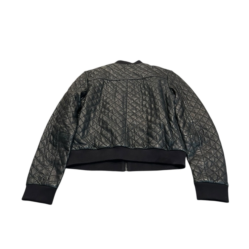 HALOGEN quilted leather jacket - image 4